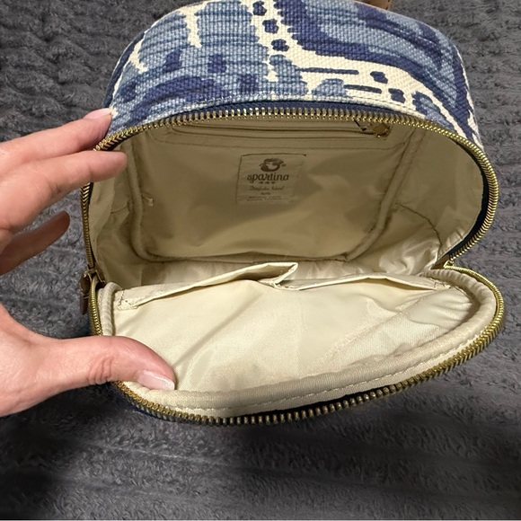 Spartina 449 Navy and Beige Patterned Backpack - Picture 5 of 9